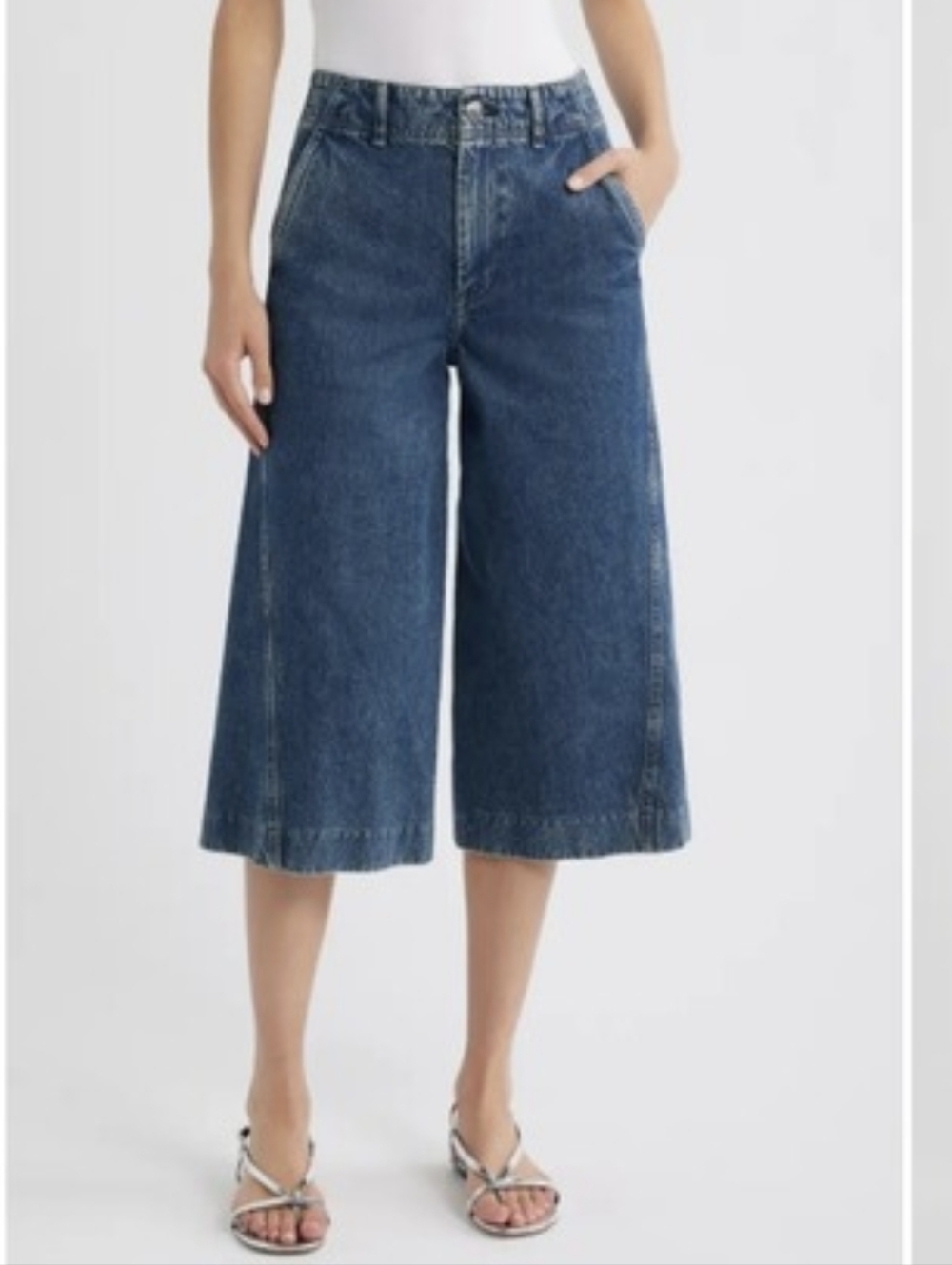 Theory NWT  Capri Wide Leg Jeans Samuel D  Size 4 Womens R.V  $135